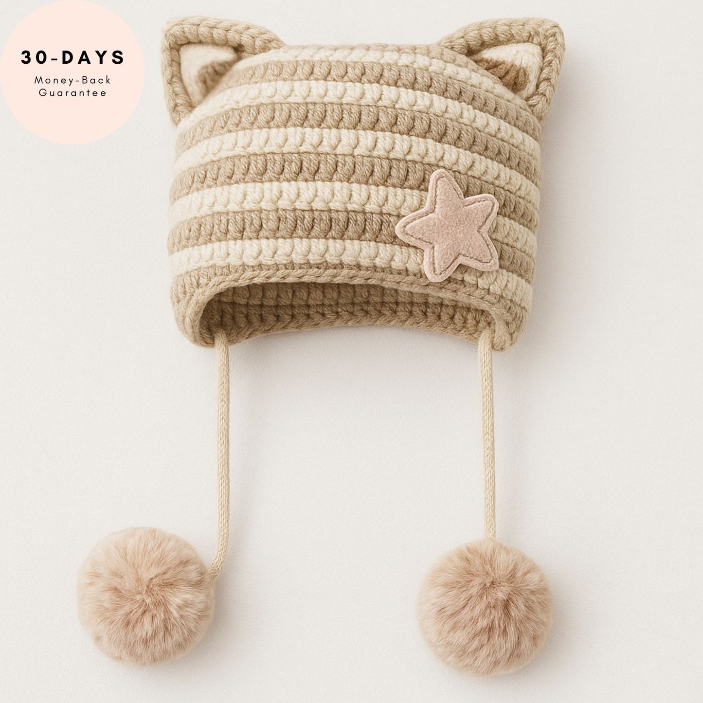 CozyKit Beanie – Warmth & Confidence for Her (Toffee Stripe)