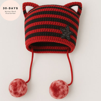 CozyKit Beanie – Warmth & Confidence for Her (Toffee Stripe)