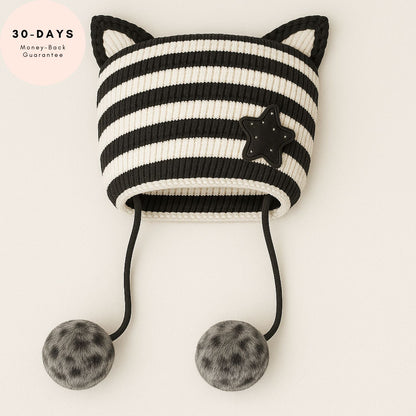 CozyKit Beanie – Warmth & Confidence for Her (Toffee Stripe)