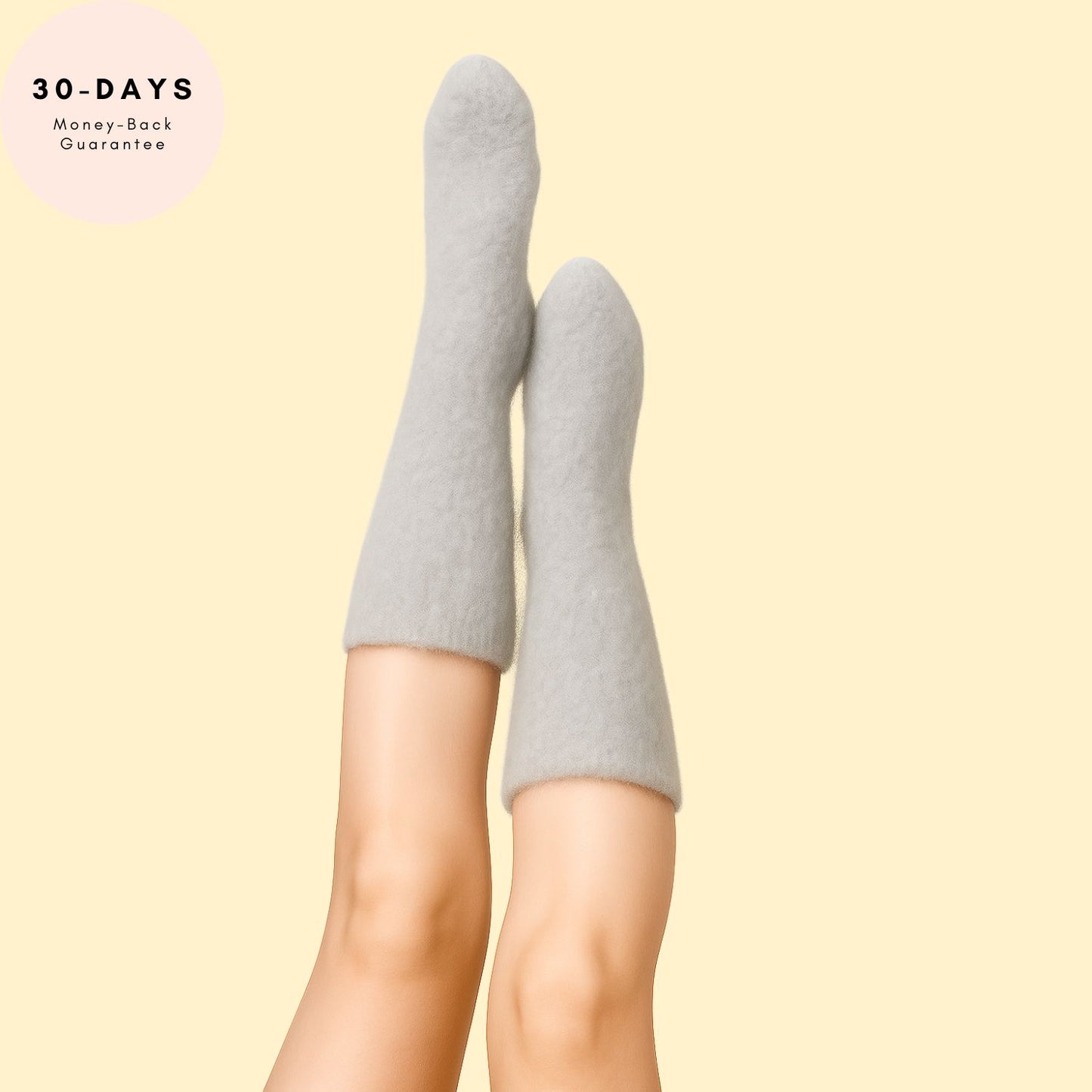 Lounge Luxe – Mid-Calf Fuzzy Socks (Midnight Black)